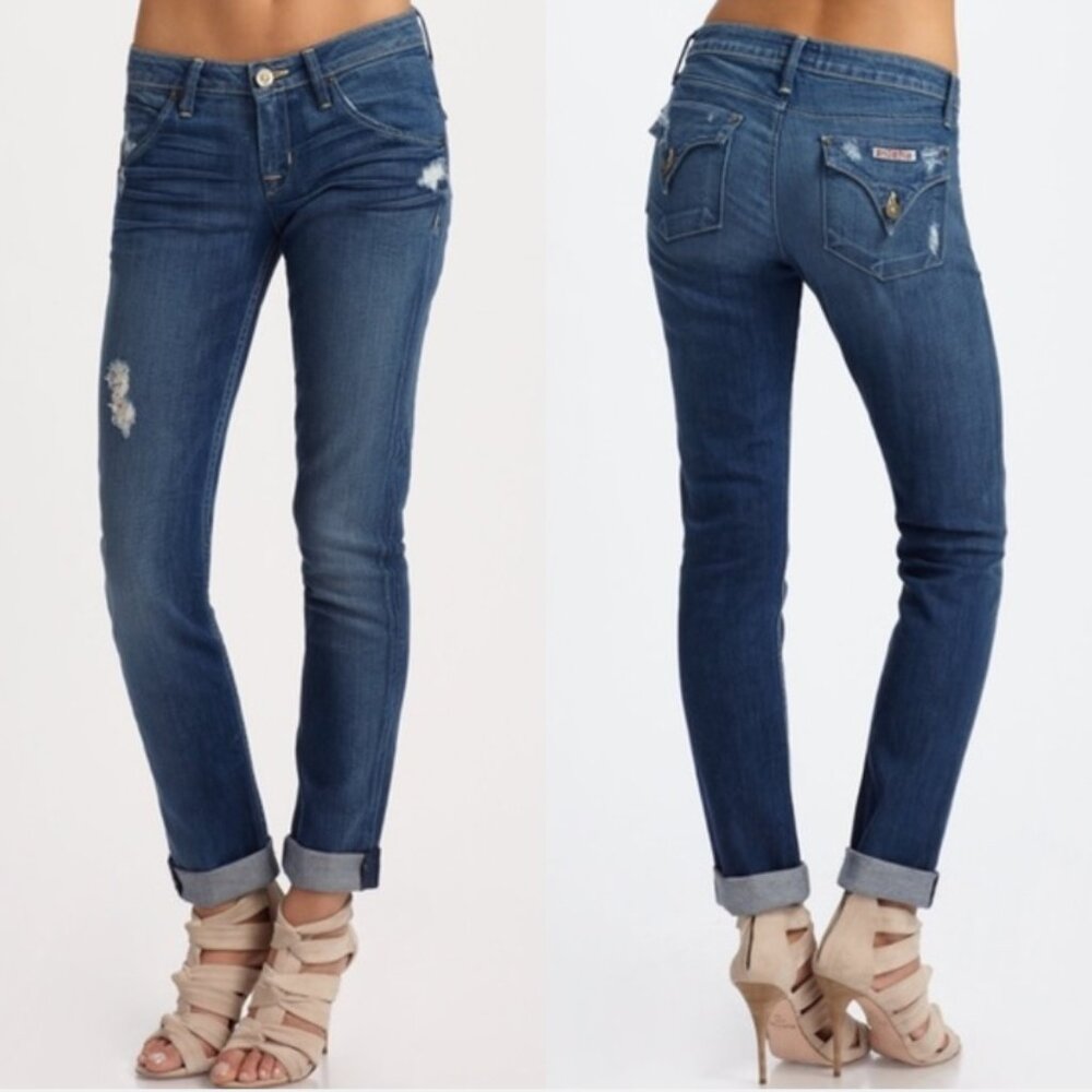 Hudson Womens Bacara Straight Cuffed Jeans NEW Size 29
